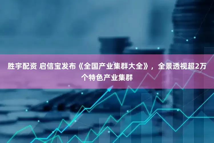 胜宇配资 启信宝发布《全国产业集群大全》，全景透视超2万个特色产业集群